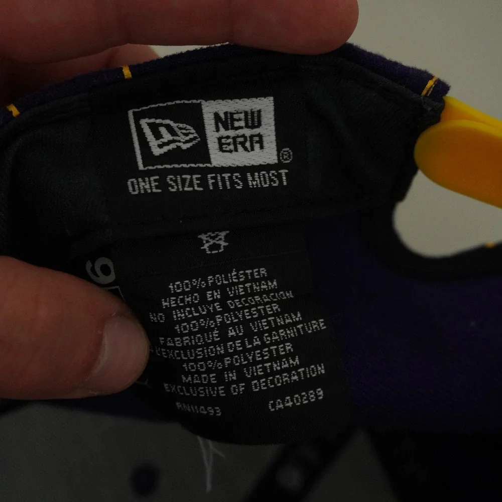 New Era LSU Tigers Snapback Hat Mens OSFM Purple Yellow Pinstripe 9FIFTY
